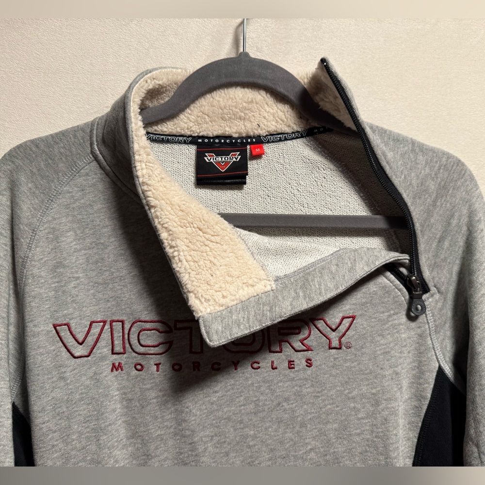 Victory Motorcycles Gray and Black Sweatshirt - Picture 2 of 3